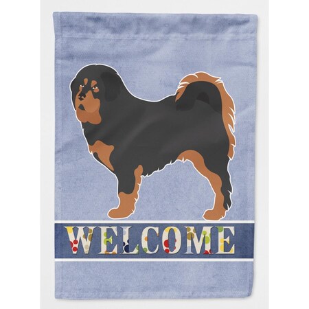 Carolines Treasures Tibetan Mastiff Welcome Flag Canvas House Size BB8326CHF